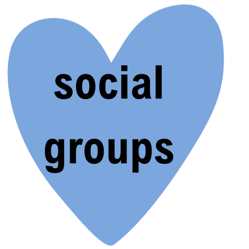 social groups written on a heart